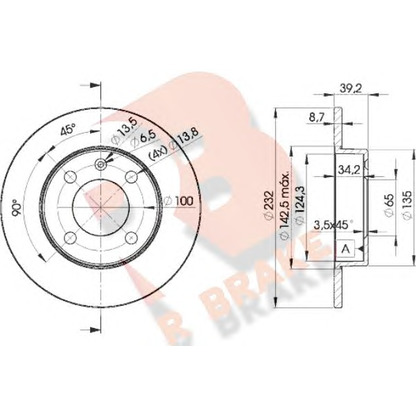 Фото Тормозной диск R BRAKE 78RBD25608