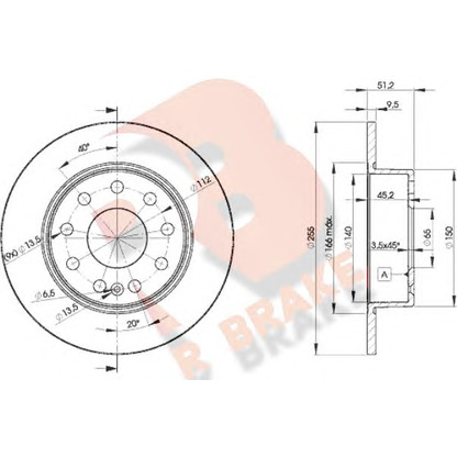 Photo Disque de frein R BRAKE 78RBD25616