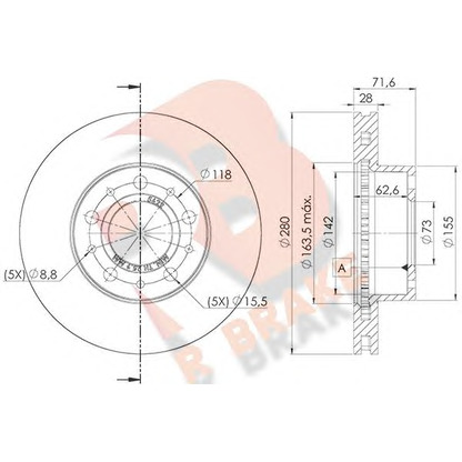 Фото Тормозной диск R BRAKE 78RBD25622