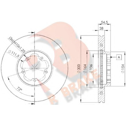 Foto Disco  freno R BRAKE 78RBD25630