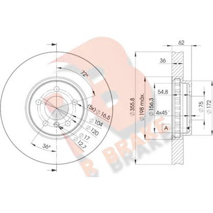 Фото Тормозной диск R BRAKE 78RBD15684