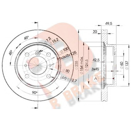 Photo Brake Disc R BRAKE 78RBD26101