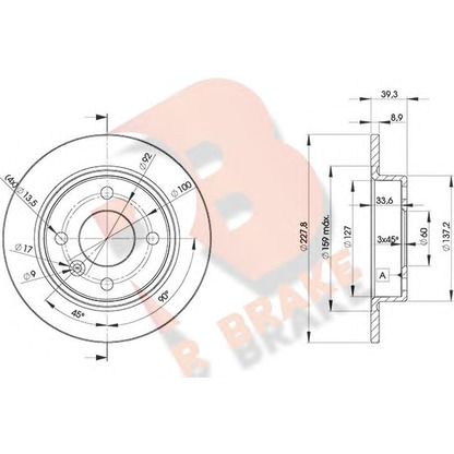 Foto Disco  freno R BRAKE 78RBD26165