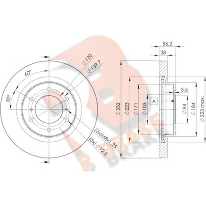 Фото Тормозной диск R BRAKE 78RBD27113