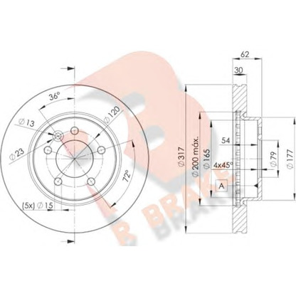 Foto Disco  freno R BRAKE 78RBD27360