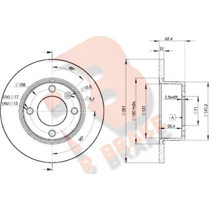 Photo Brake Disc R BRAKE 78RBD27812