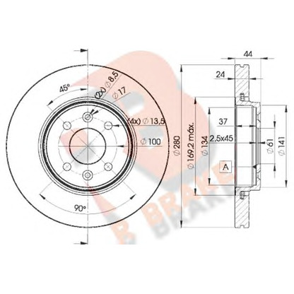 Фото Тормозной диск R BRAKE 78RBD27829