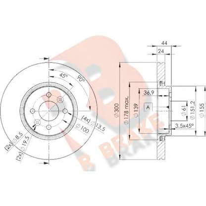 Foto Disco  freno R BRAKE 78RBD27897