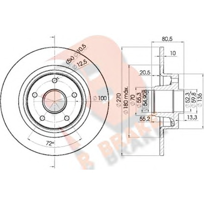 Zdjęcie Tarcza hamulcowa R BRAKE 78RBD17898