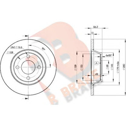 Фото Тормозной диск R BRAKE 78RBD28014