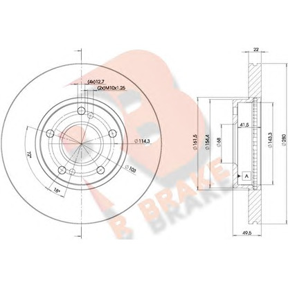 Фото Тормозной диск R BRAKE 78RBD28801