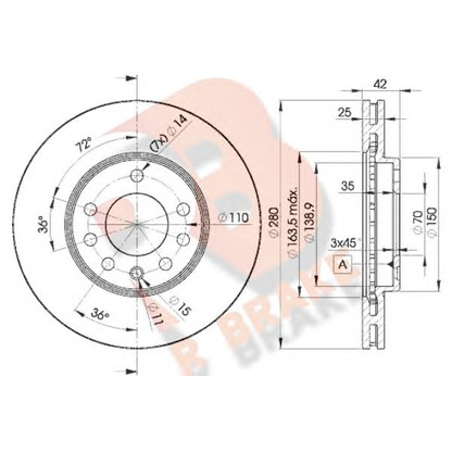 Photo Disque de frein R BRAKE 78RBD29060