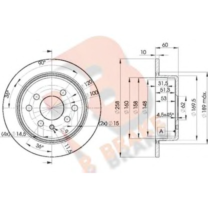 Foto Disco  freno R BRAKE 78RBD29581