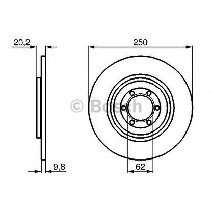 Фото Тормозной диск BOSCH 0986478739