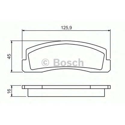 Foto Bremsbelagsatz, Scheibenbremse BOSCH 0986494462