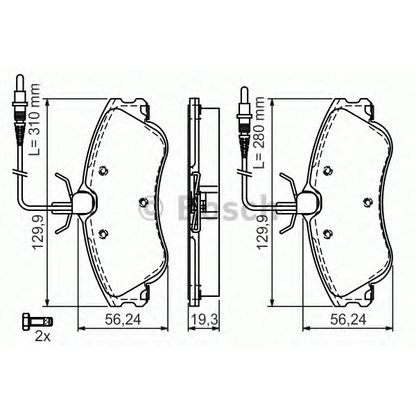 Photo Brake Pad Set, disc brake BOSCH 0986495008