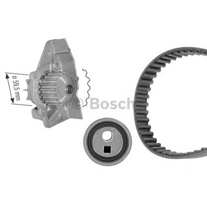 Zdjęcie Pompa wodna + zestaw paska rozrządu BOSCH 1987946434