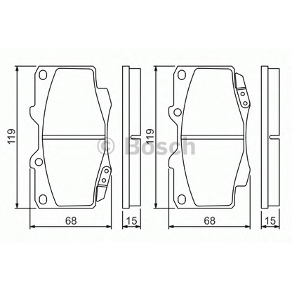 Photo Brake Pad Set, disc brake BOSCH 0986494497