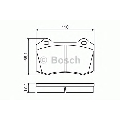 Фото Комплект тормозных колодок, дисковый тормоз BOSCH 0986494486