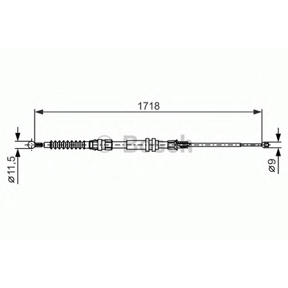 Foto Cable de accionamiento, freno de estacionamiento BOSCH 1987482378