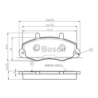 Photo Kit de plaquettes de frein, frein à disque BOSCH 0986TB2019