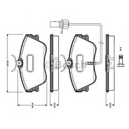 Foto Kit pastiglie freno, Freno a disco BOSCH 0986TB2028