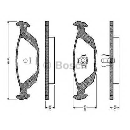 Photo Brake Pad Set, disc brake BOSCH 0986TB2083