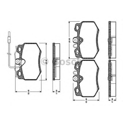 Photo Brake Pad Set, disc brake BOSCH 0986TB2087