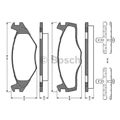 Foto Kit pastiglie freno, Freno a disco BOSCH 0986TB2091