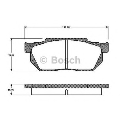 Photo Kit de plaquettes de frein, frein à disque BOSCH 0986TB2102