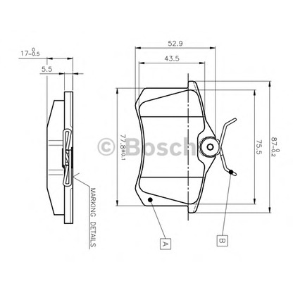 Photo Brake Pad Set, disc brake BOSCH 0986TB2139