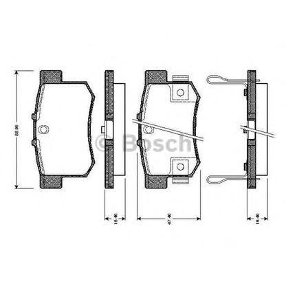 Фото Комплект тормозных колодок, дисковый тормоз BOSCH 0986TB2180