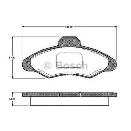 Photo Brake Pad Set, disc brake BOSCH 0986TB2184