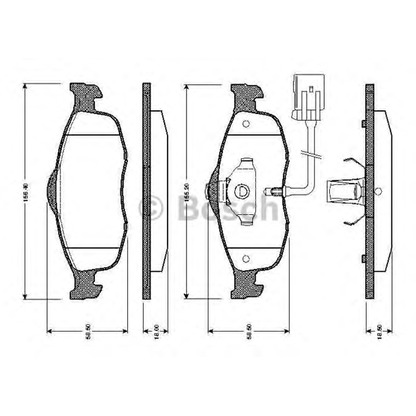 Фото Комплект тормозных колодок, дисковый тормоз BOSCH 0986TB2241