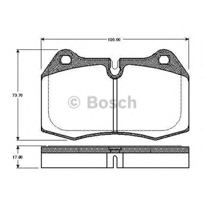 Foto Bremsbelagsatz, Scheibenbremse BOSCH 0986TB2247