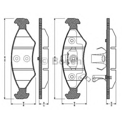 Photo Brake Pad Set, disc brake BOSCH 0986TB2267