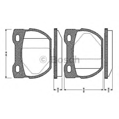 Photo Brake Pad Set, disc brake BOSCH 0986TB2280