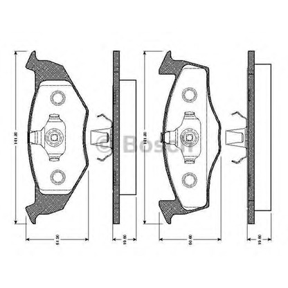 Photo Brake Pad Set, disc brake BOSCH 0986TB2300