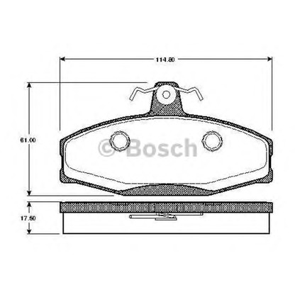 Photo Kit de plaquettes de frein, frein à disque BOSCH 0986TB2305