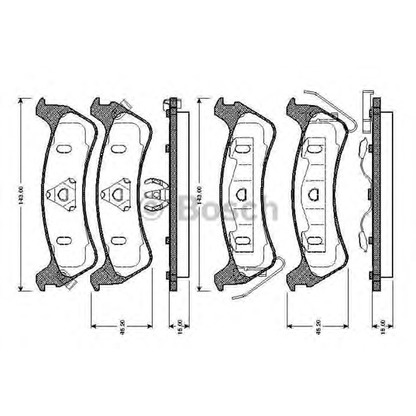 Photo Brake Pad Set, disc brake BOSCH 0986TB2308