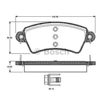 Photo Brake Pad Set, disc brake BOSCH 0986TB2358