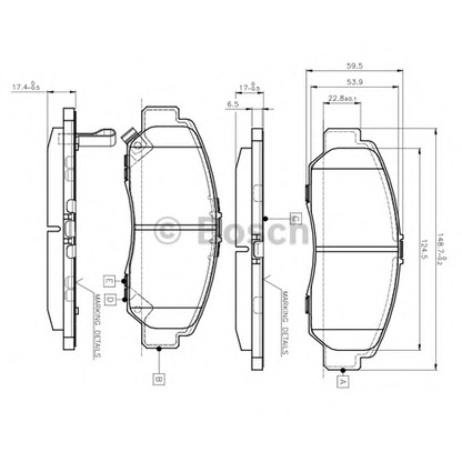 Photo Brake Pad Set, disc brake BOSCH 0986TB2371