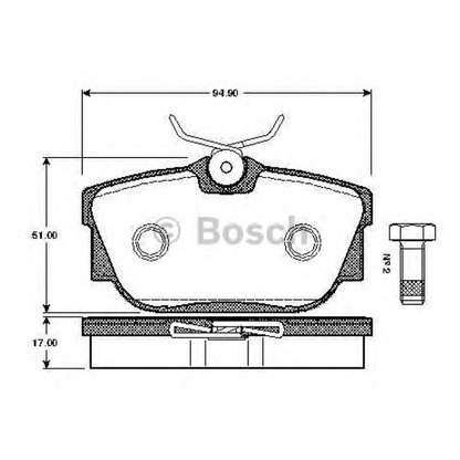 Foto Kit pastiglie freno, Freno a disco BOSCH 0986TB2375