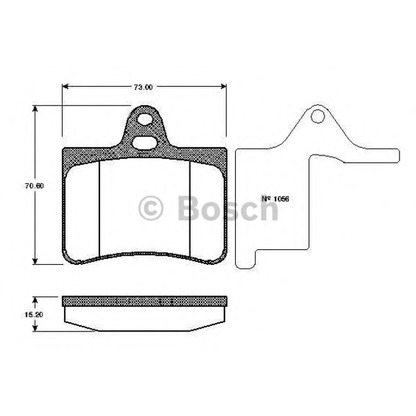 Photo Brake Pad Set, disc brake BOSCH 0986TB2400