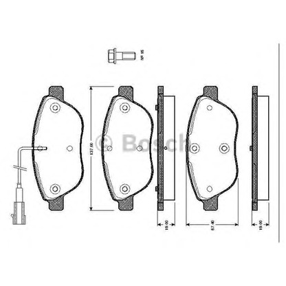 Photo Brake Pad Set, disc brake BOSCH 0986TB2415