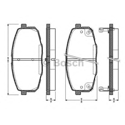 Foto Kit pastiglie freno, Freno a disco BOSCH 0986TB2460