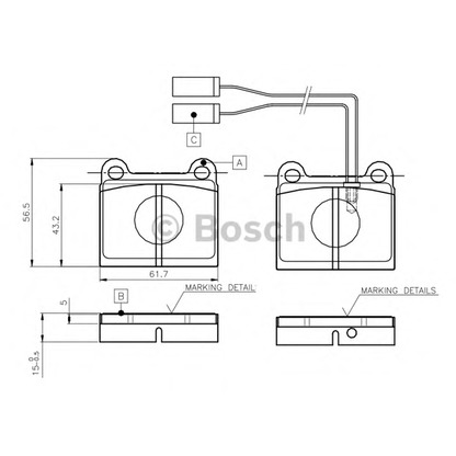 Фото Комплект тормозных колодок, дисковый тормоз BOSCH 0986TB2471