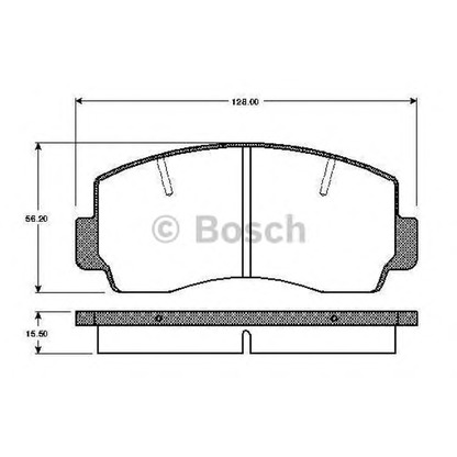 Photo Kit de plaquettes de frein, frein à disque BOSCH 0986TB2494