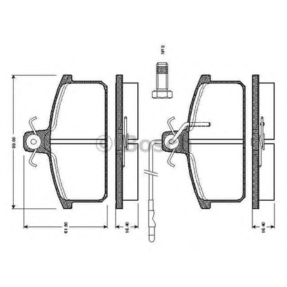 Фото Комплект тормозных колодок, дисковый тормоз BOSCH 0986TB2501