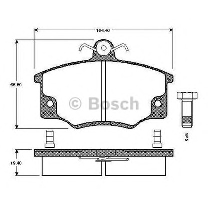 Foto Kit pastiglie freno, Freno a disco BOSCH 0986TB2525